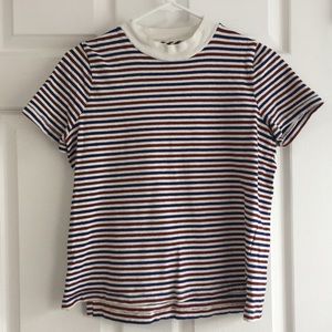 Madewell cropped mock neck shirt